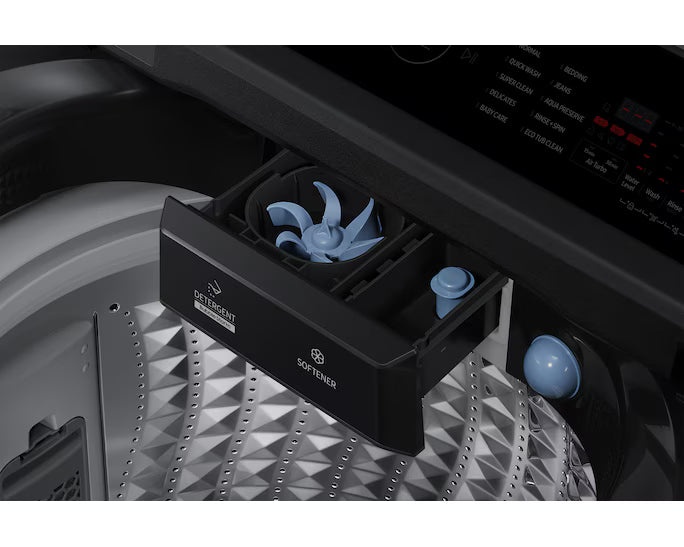 Samsung 21kg Top Load EcoBubble™ & Dual Storm™ Black WA21CK6745BVRT