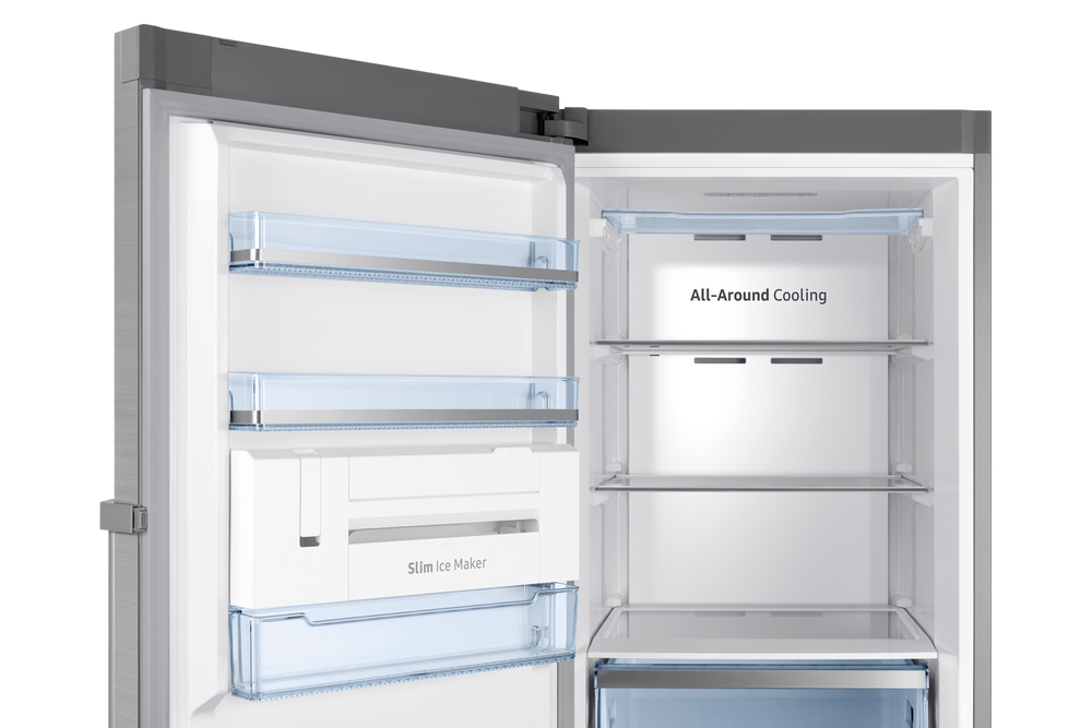 Samsung 315L One Door Freezer with No Frost and All-Around Cooling, Refined Steel RZ32M71207F