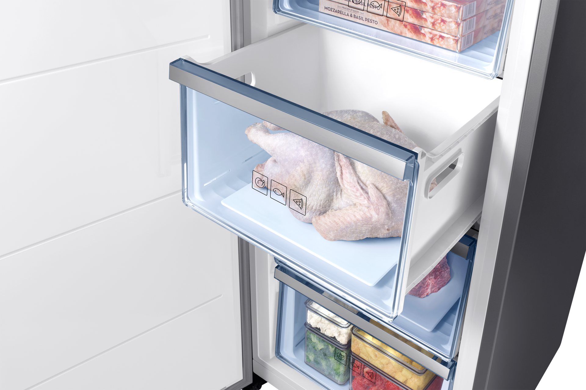 Samsung 315 L No Frost Tall 1 Door Upright Freezer RZ32M71207F/SG