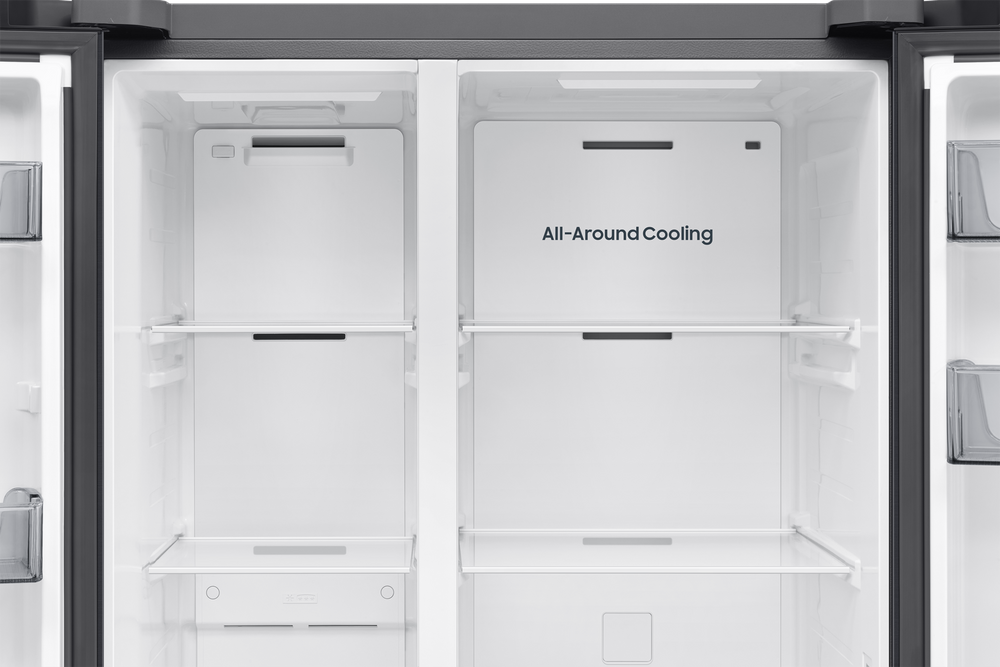 Samsung Bespoke AI 655L Side-by-Side Refrigerator, Dark Inox RS70F65QEFTR