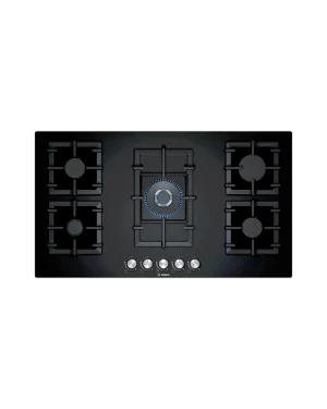 BOSCH Tempered Glass Gas Hob 90 cm Black PPQ9B6O90M