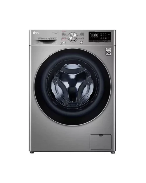 LG F4V5RYP2T Front Load Washing Machine, 10 Kg – Silver